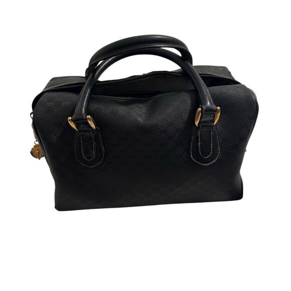 Gucci Black micro Gg Boston with Gold Accents - Picture 7 of 16